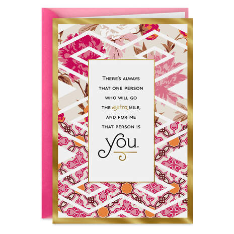 You Go the Extra Mile Thank-You Card, , large