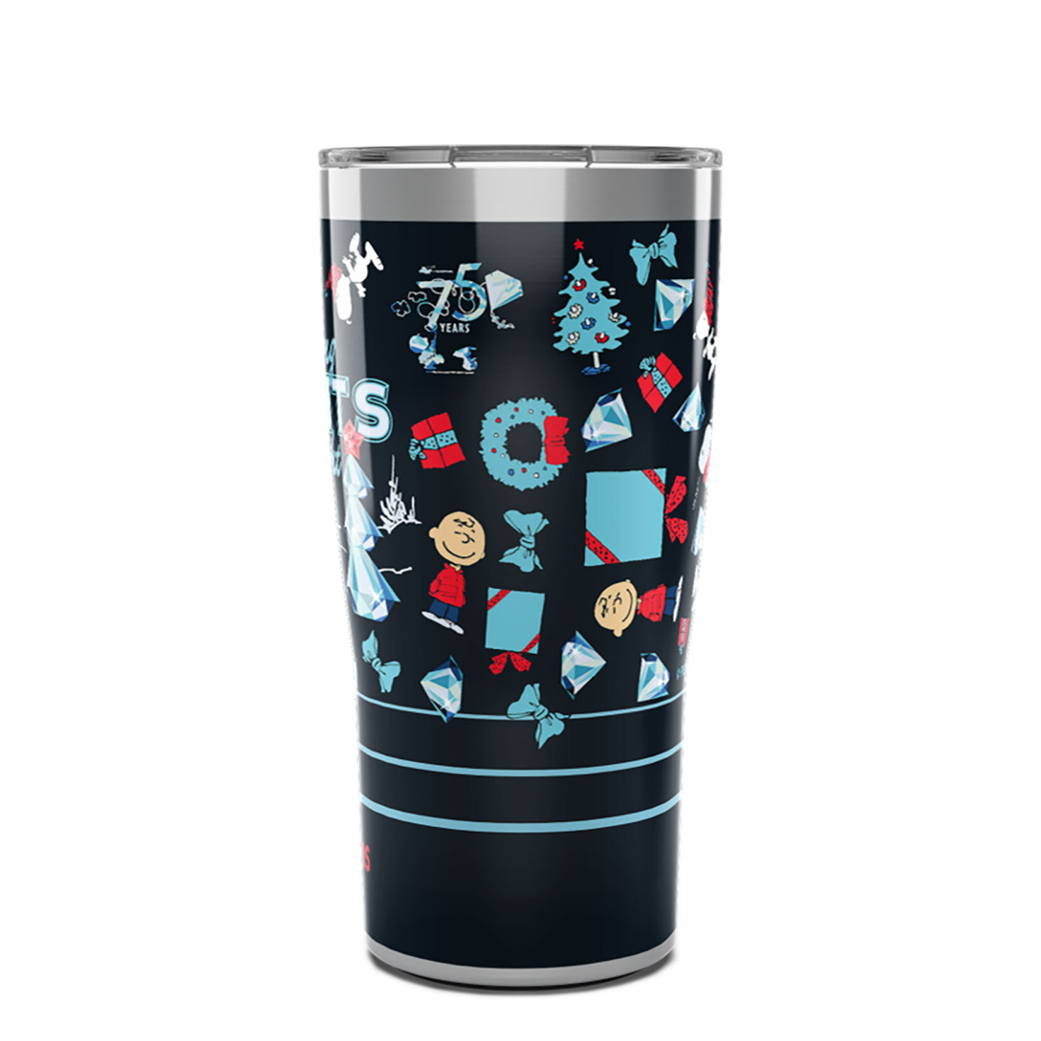 Making Spirits Bright Peanuts Stainless Steel Cup back image number 2