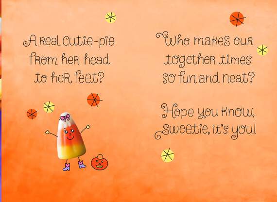 Bowl of Candy Corn Halloween Card for Her, , large image number 2