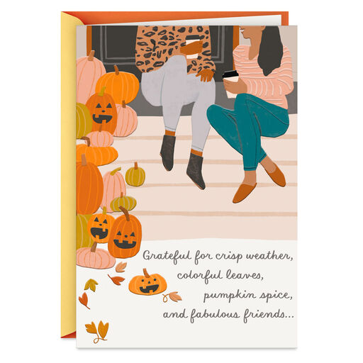 Grateful for Friends Like You Halloween Card, 