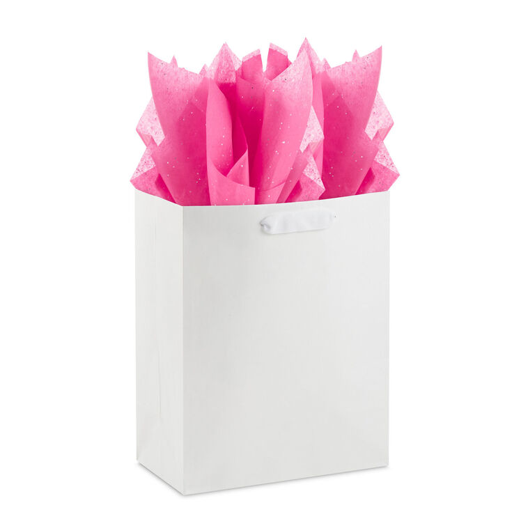 Sparkling Dots on Hot Pink Tissue Paper, 6 sheets, Sparkling Dots on Hot Pink, large image number 4