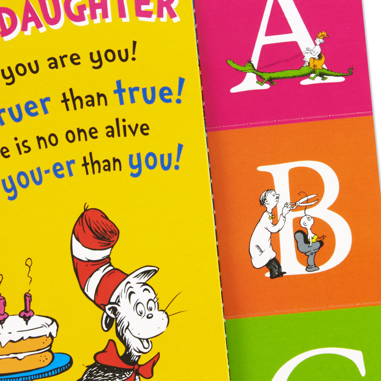 Dr. Seuss™ No One You-er Than You Birthday Card for Granddaughter With Alphabet Flash Cards for only USD 4.99 | Hallmark