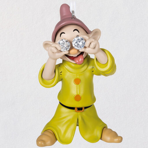 Disney Snow White and the Seven Dwarfs Diamond Eyes Dopey Metal Ornament, 
