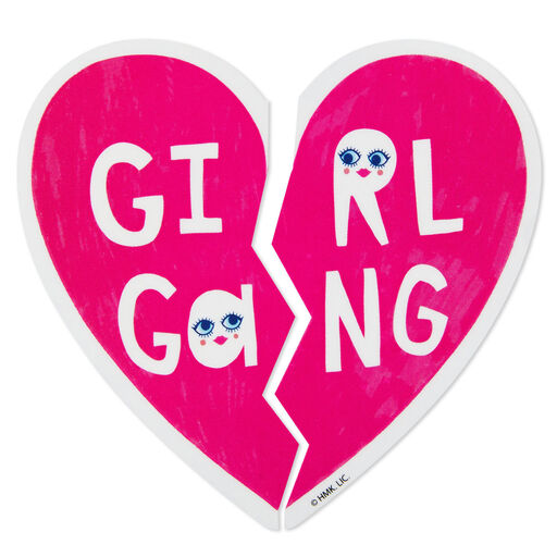 Girl Gang Heart Vinyl Decal, 