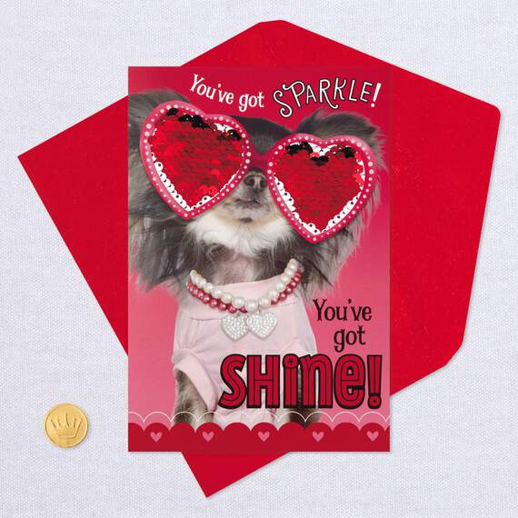 Sparkle and Shine Love You Lots Valentine's Day Card, , large image number 5