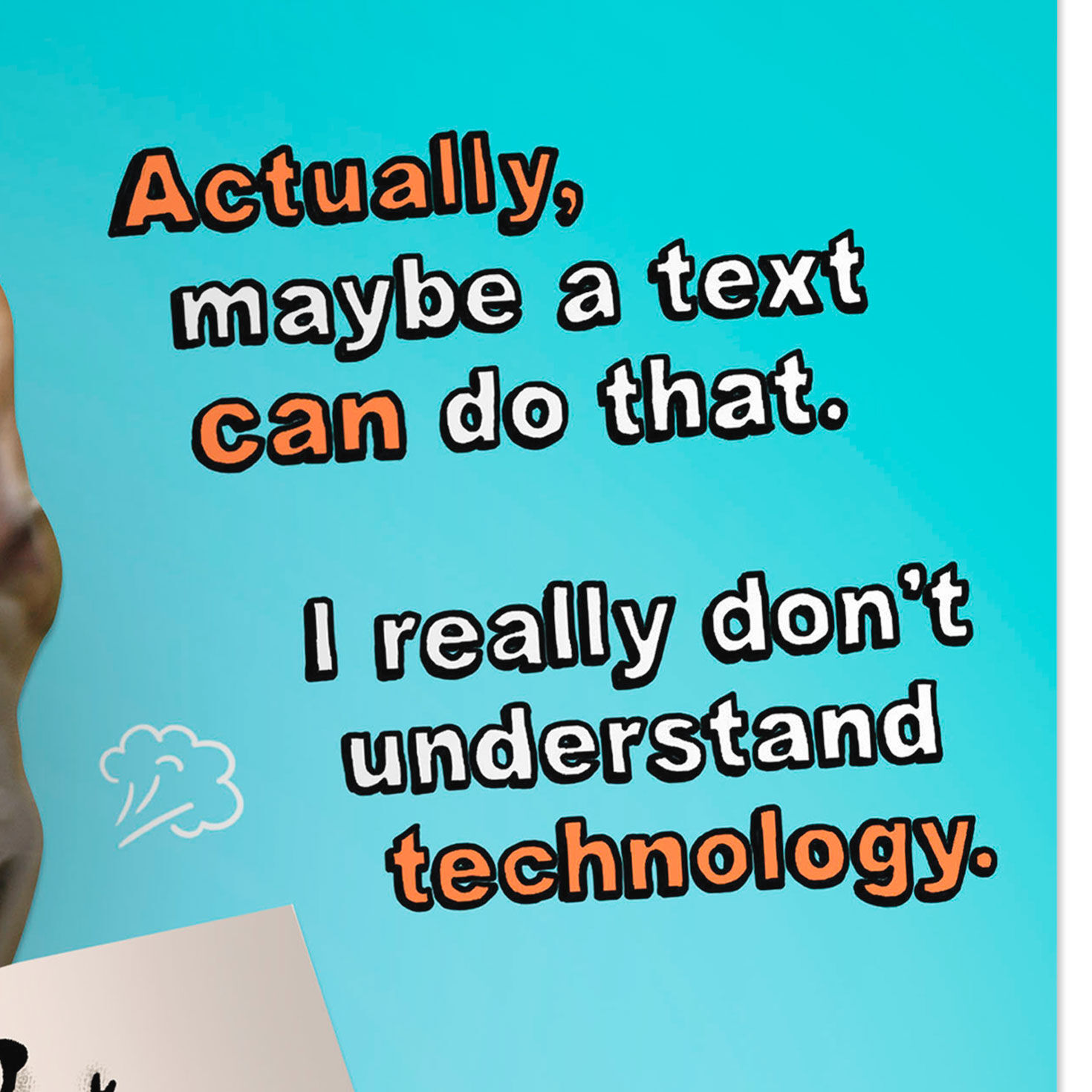Dog With Phone Funny Pop-Up Birthday Card Sentiment image number 3