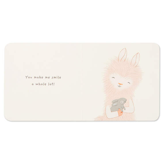 MopTops Llama Stuffed Animal With You Make Me Smile Board Book, , large image number 6