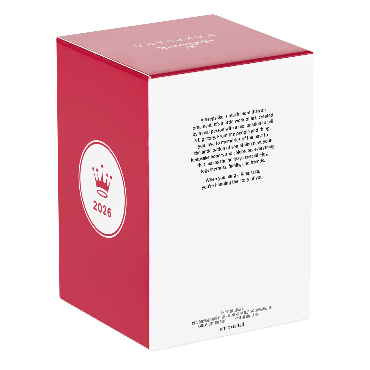 Santa Claus With Candy Cane Keepsake Ornament Package Back image number 8