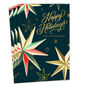 Retro Stars on Green Personalized Holiday Card front fanned image number 1