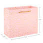 5.5" Gold Dots on Pink Small Horizontal Gift Bag, , large image number 3