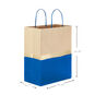 13" Blue and Kraft Paper 6-Pack Gift Bag, , large image number 3
