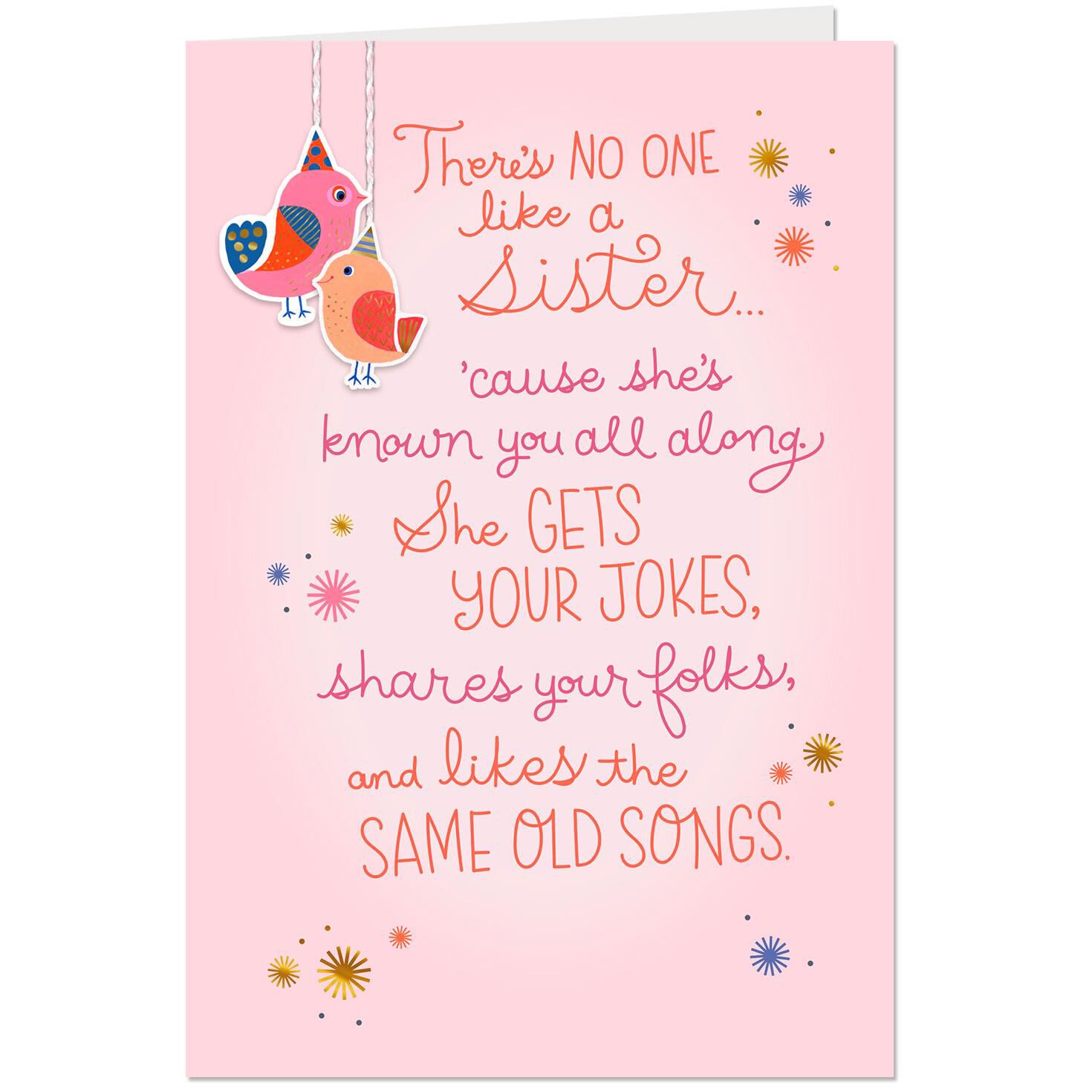 No One Like A Sister Poem Birthday Card Greeting Cards Hallmark