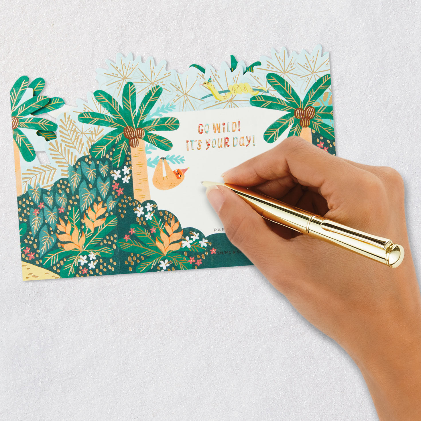 Go Wild Jungle Animals 3D Pop-Up Birthday Card for Kids, , large image number 6