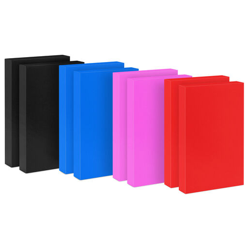 Solid Colors 8-Pack Medium Gift Boxes Assortment, 