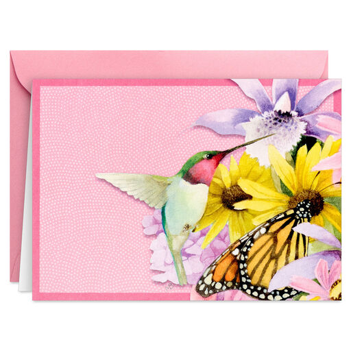 Marjolein Bastin Hummingbird and Butterfly Boxed Blank Notes, Pack of 20, 
