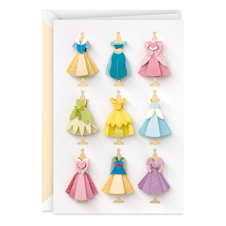Disney Princess Dresses Blank Card