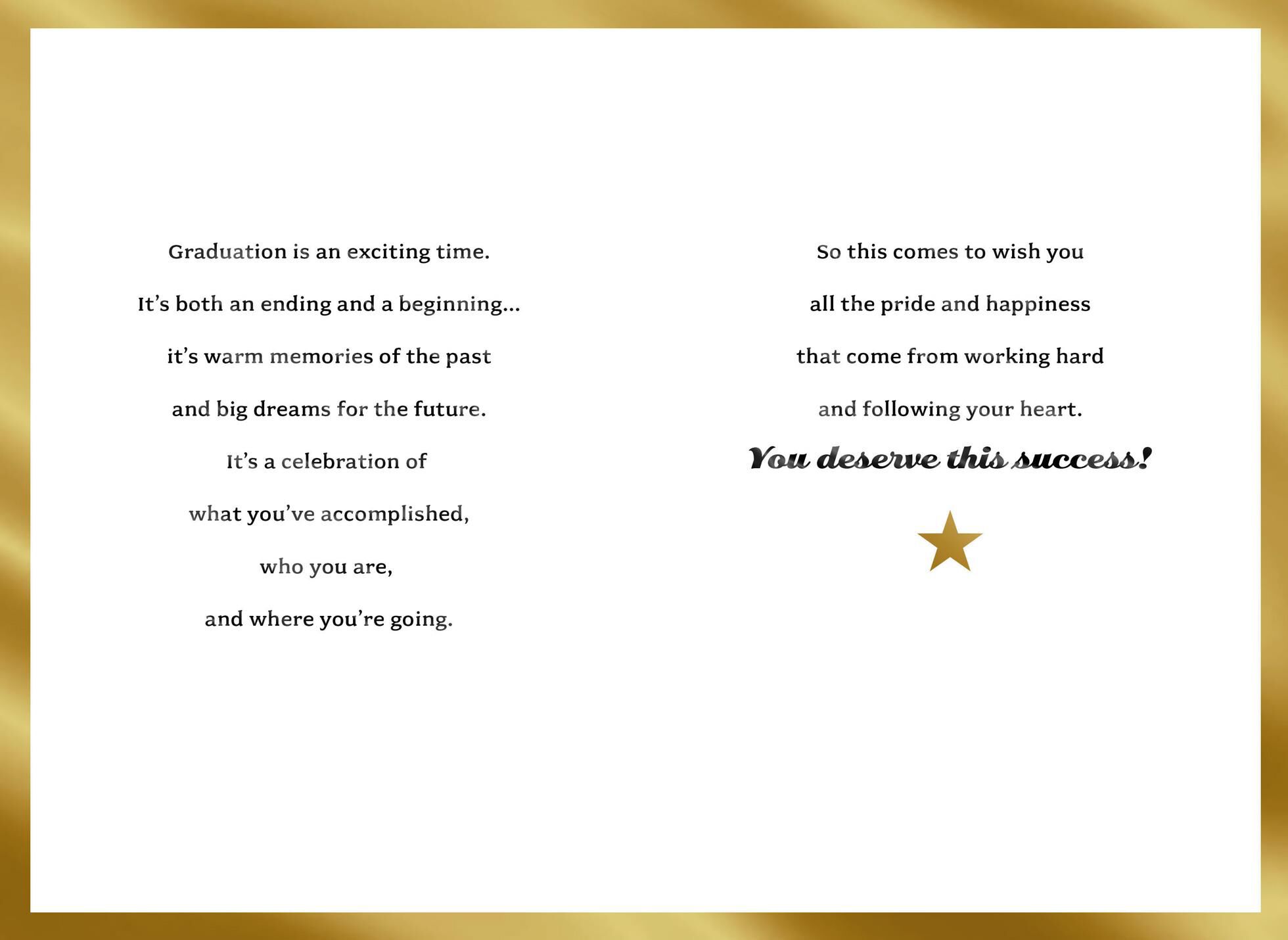 You Deserve This Success Graduation Card