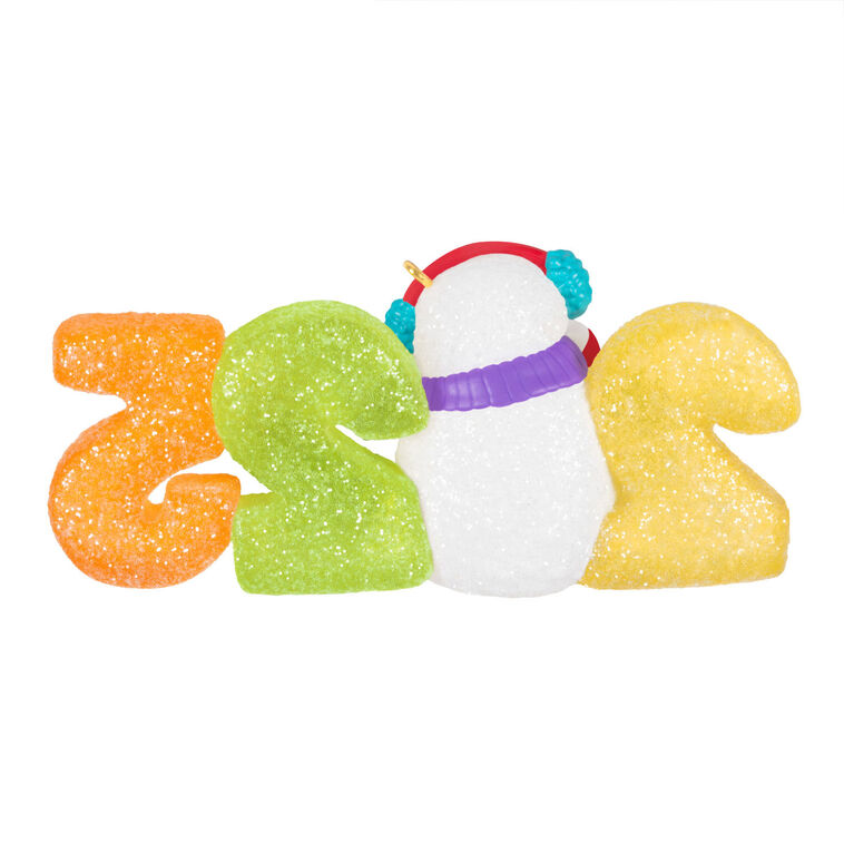 Snowman Gumdrop Numbers 2025 Keepsake Ornament Back image number 6