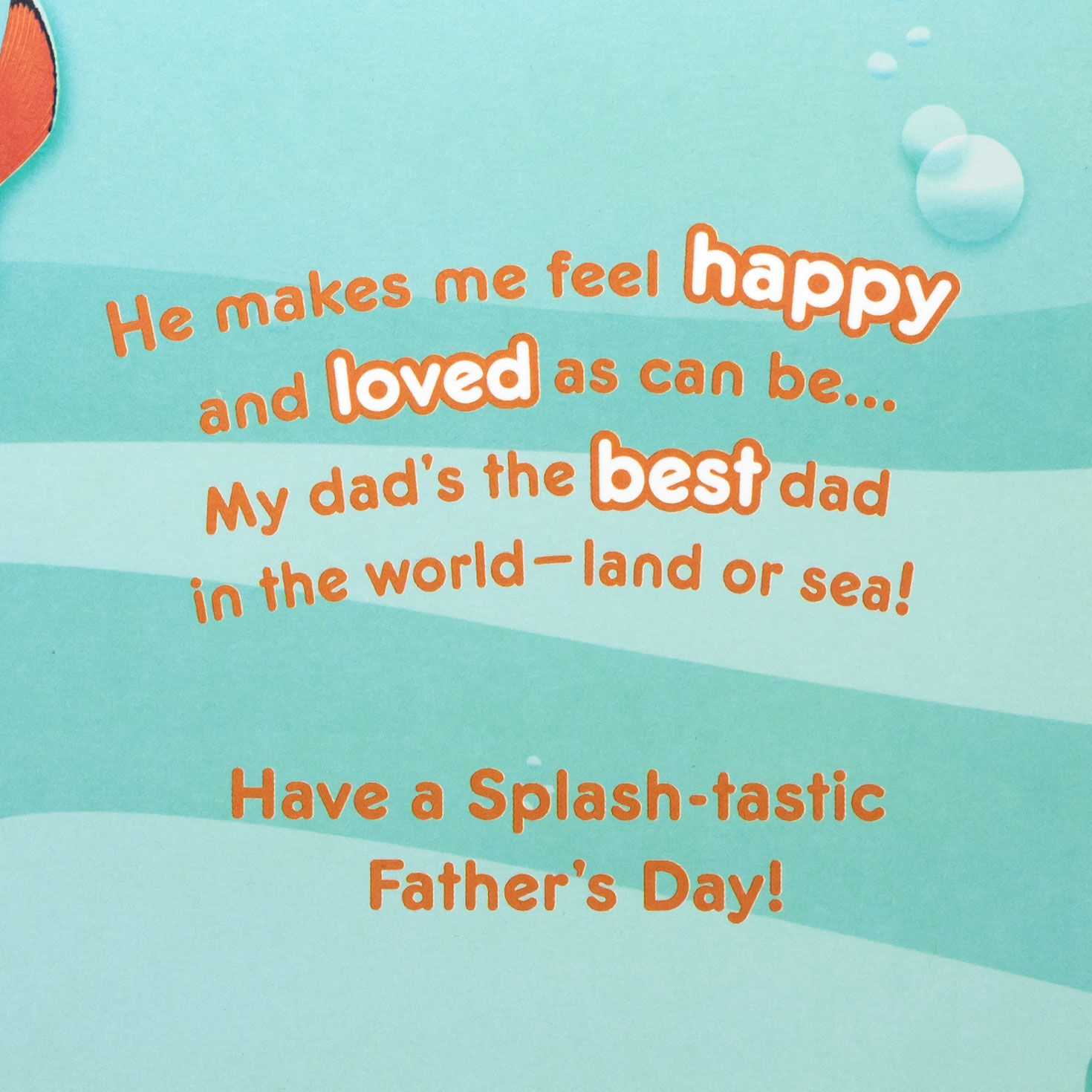 Disney/Pixar Finding Nemo Father's Day Card for Dad sentiment image number 3