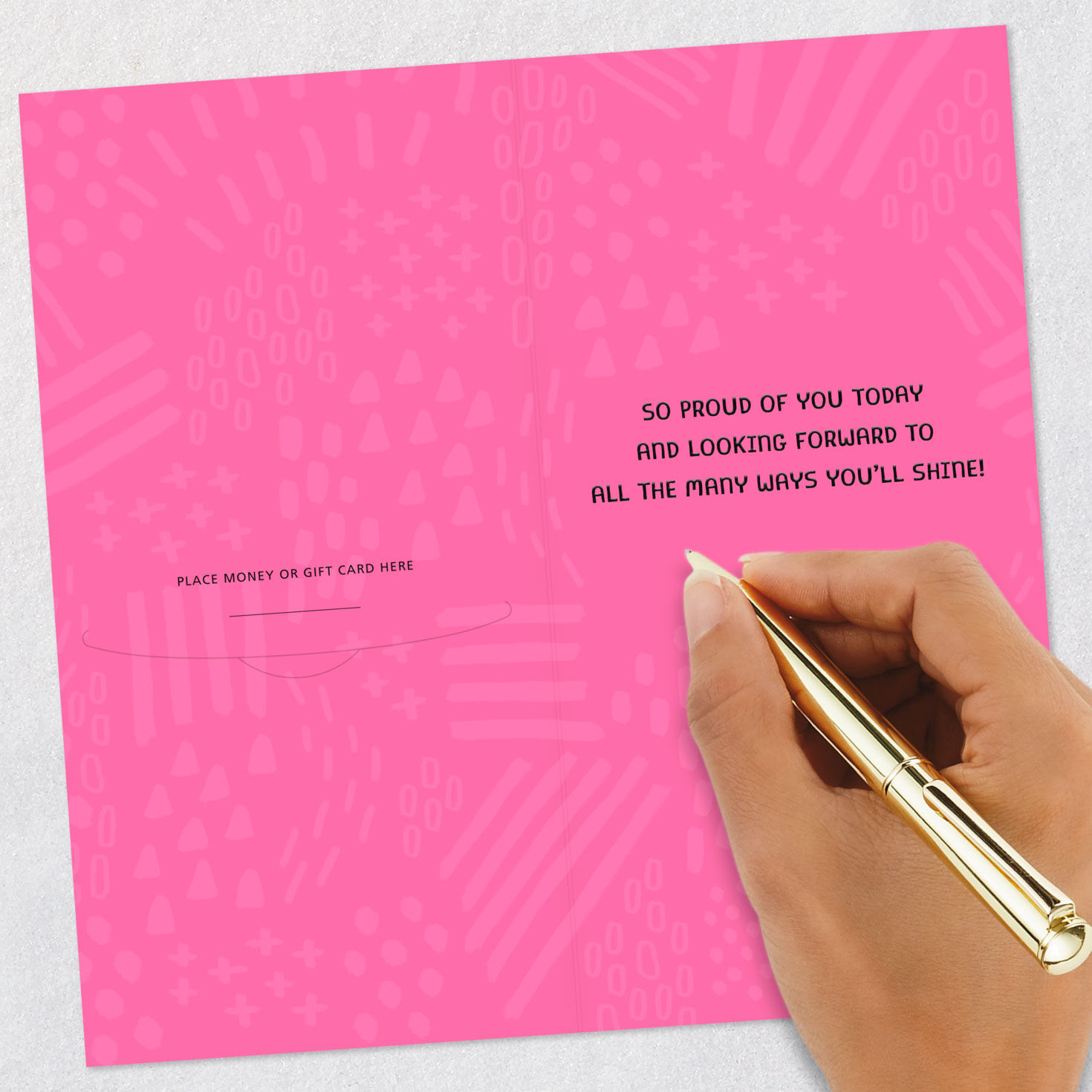 Pink and Black Doodles Bat Mitzvah Gift Card Holder Signing card image number 7