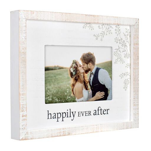 Malden Happily Ever After Rustic White Wood Picture Frame, 4x6, 