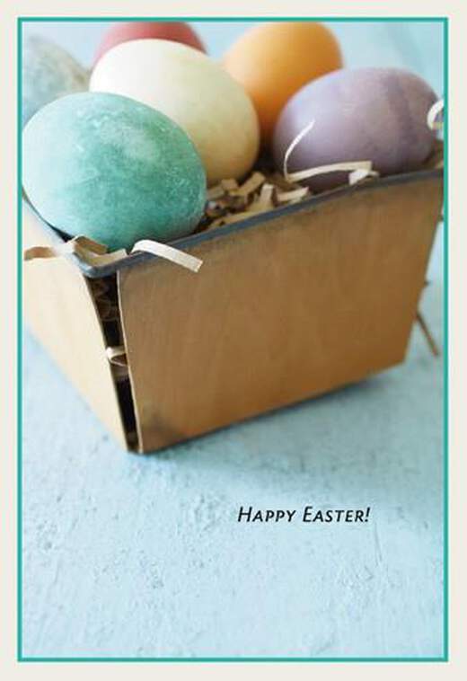 Marbled Egg in a Basket Easter Card, , large image number 1