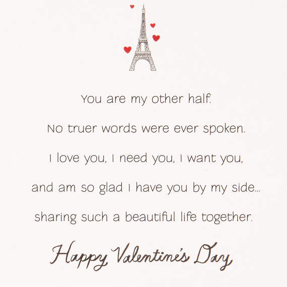 My Love Paris Scene Romantic Valentine's Day Card, , large image number 2