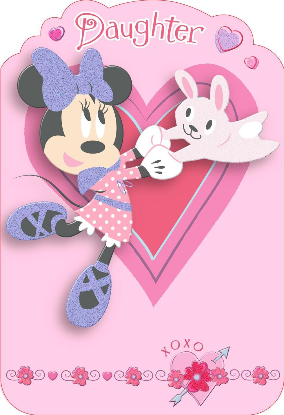 Disney Minnie Mouse Fun Daughter Valentine’s Day Card