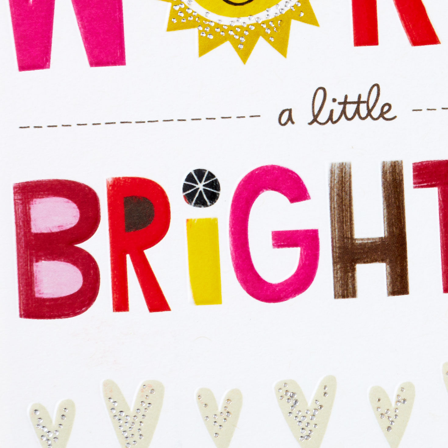 Colorful Sun and Lettering Pop-up Valentine's Day Card Card Front Detail image number 4