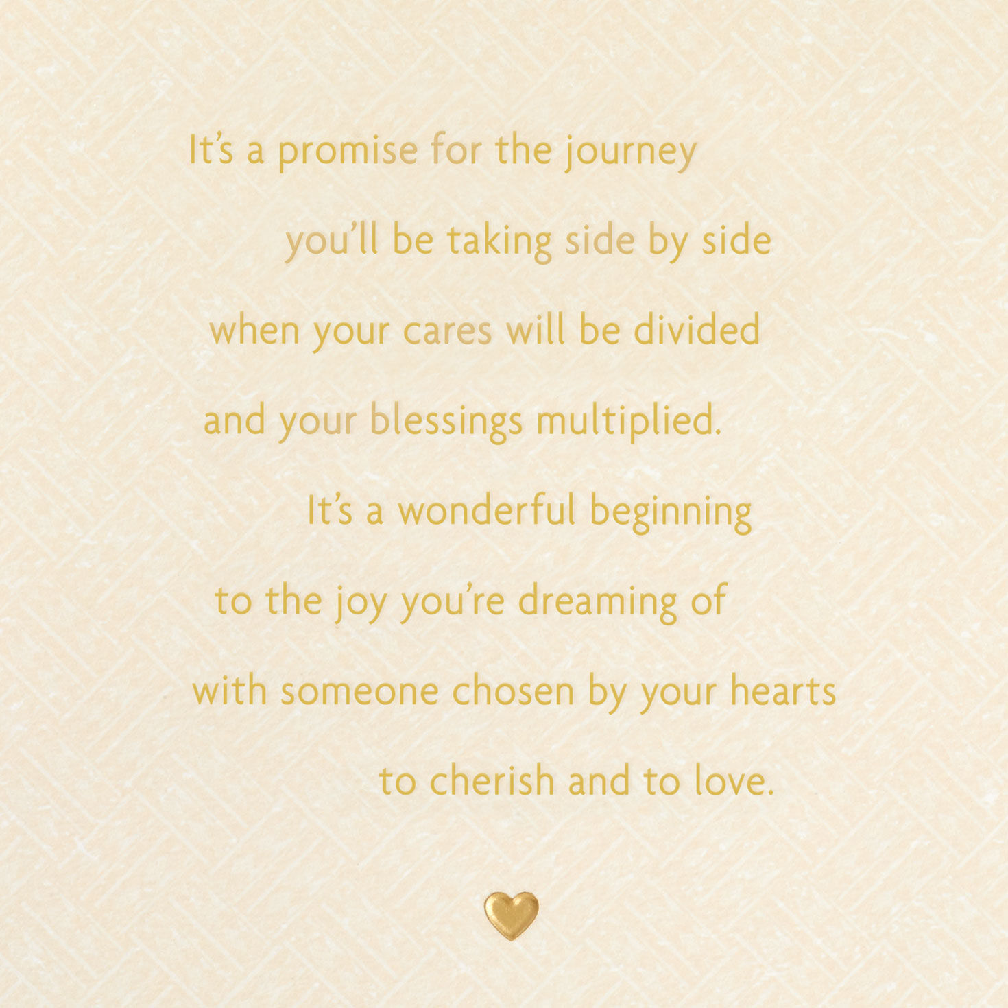 Heart and Gold Rings Wedding Card  image number 2