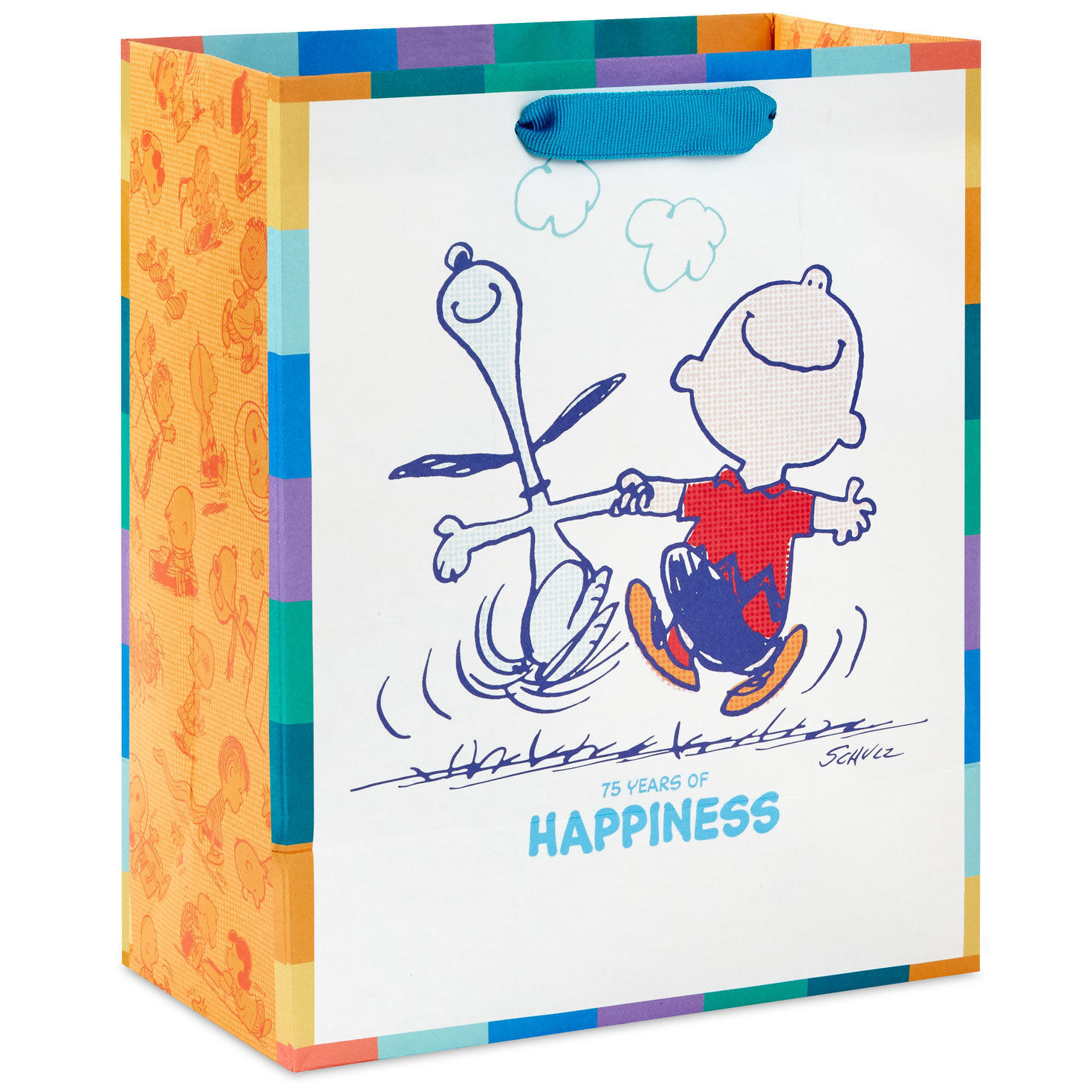 75 Years Snoopy and Charlie Brown Peanuts Gift Bag back image number 6