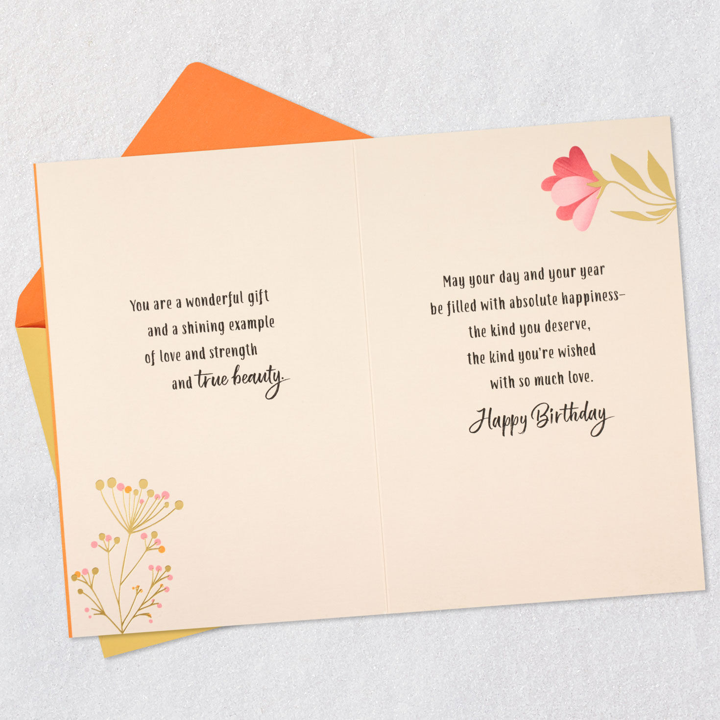 Black Woman Silhouette Birthday Card for Mama Open card with envelope image number 4