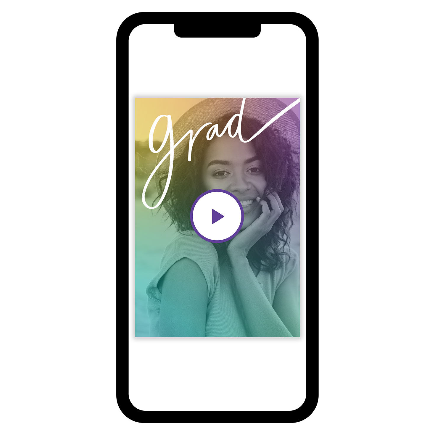 Rainbow Ombré Graduation eCard