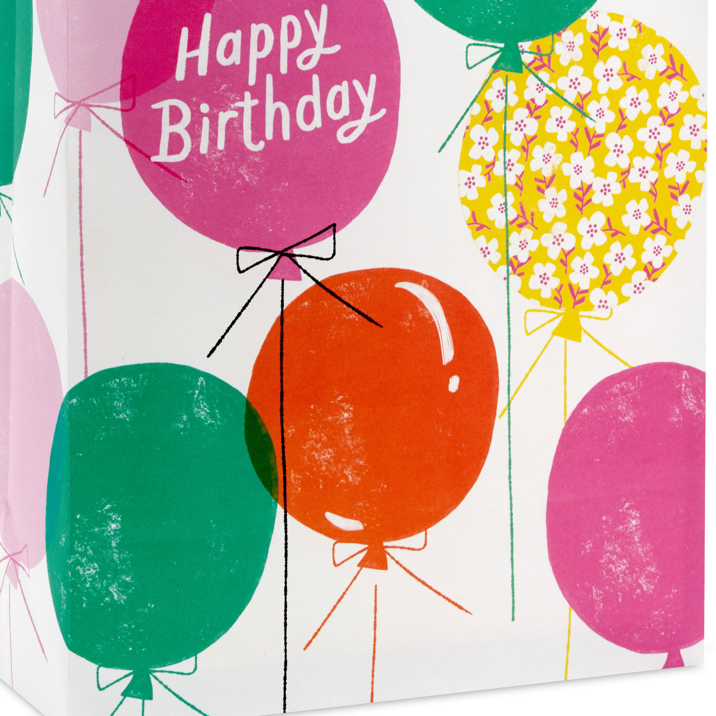 Balloons Large Birthday Gift Bag Base/Side Detail image number 5