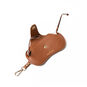 Brown Faux Leather Eyeglass Case With Clip  image number 3