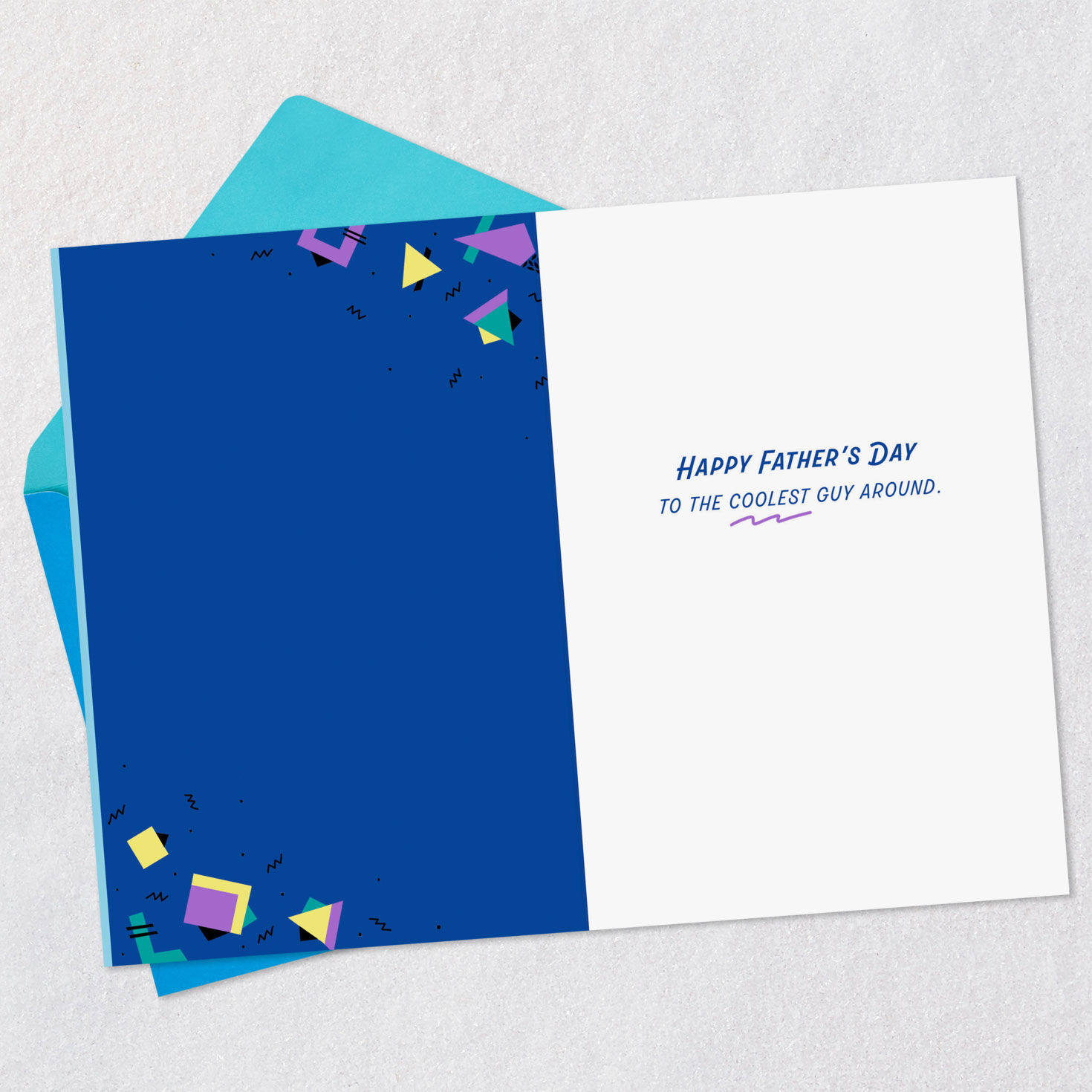 Rad Dad Cool 80s Graphics Father's Day Card Open Card with Envelope image number 3