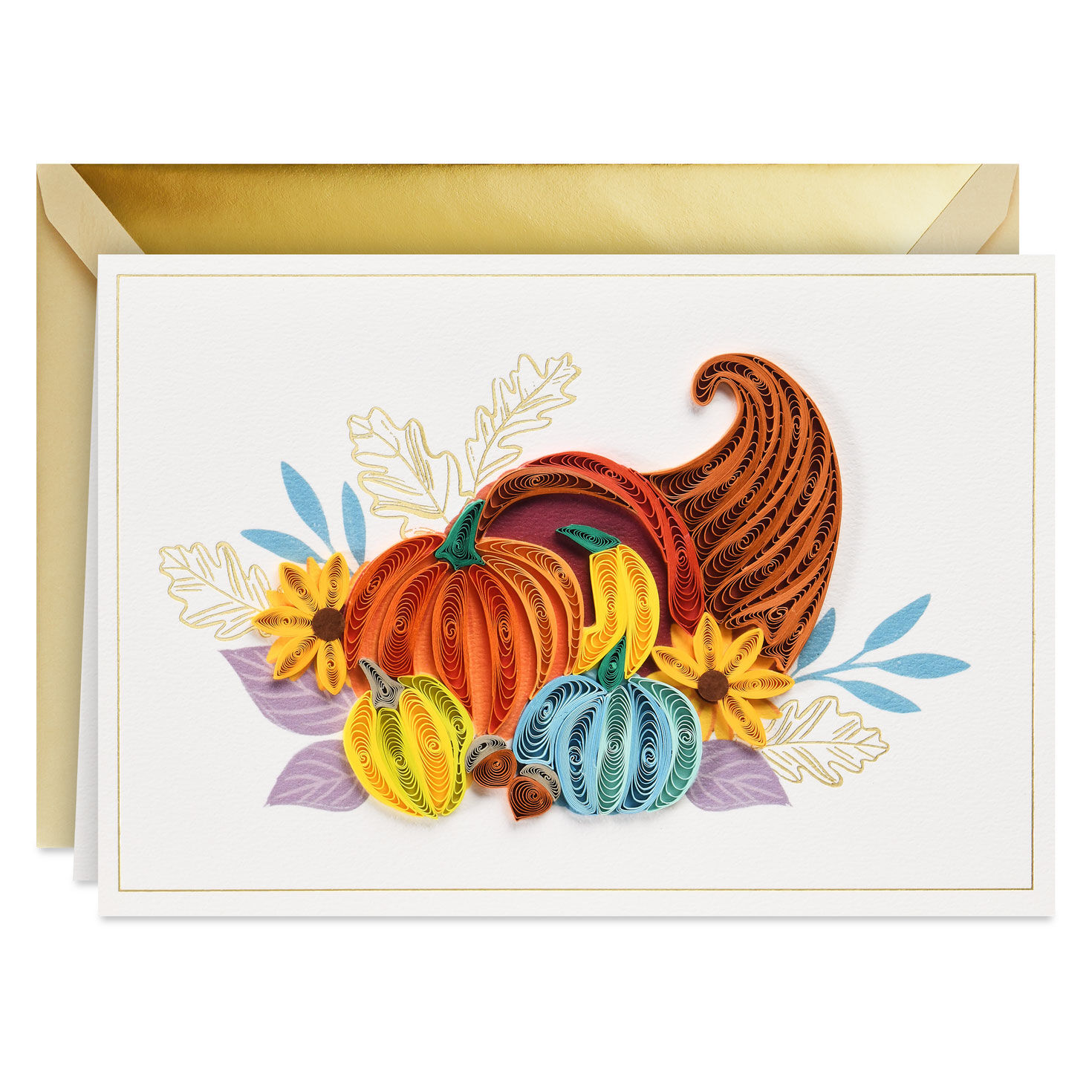 Filled With Happy Moments Quilled Paper Handmade Thanksgiving Card