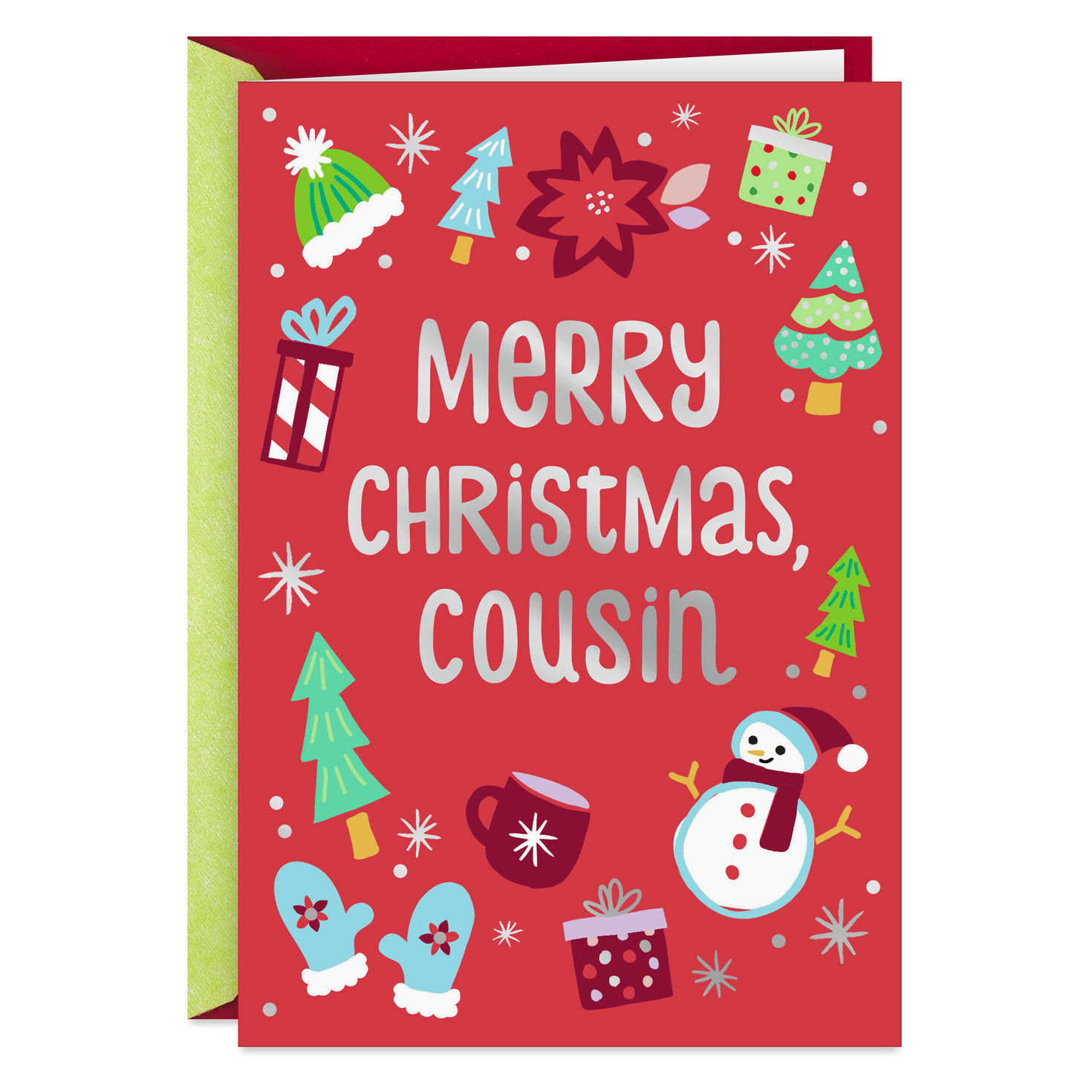 Extra Happy, Lots of Fun Christmas Card for Cousin