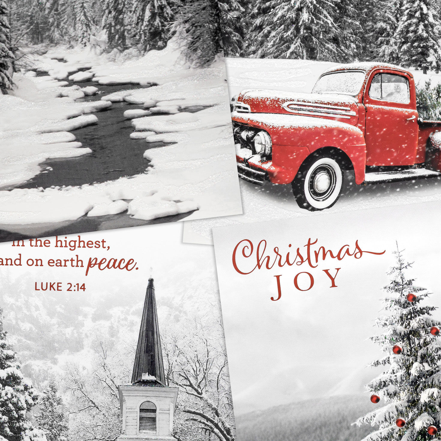 Snowy Photos Christian Christmas Cards Assortment Cover Detail image number 5
