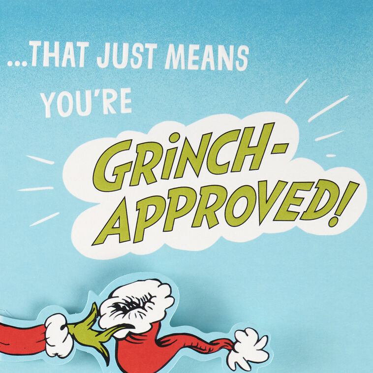 Grinch Santa Christmas Card Sentiment image number 2
