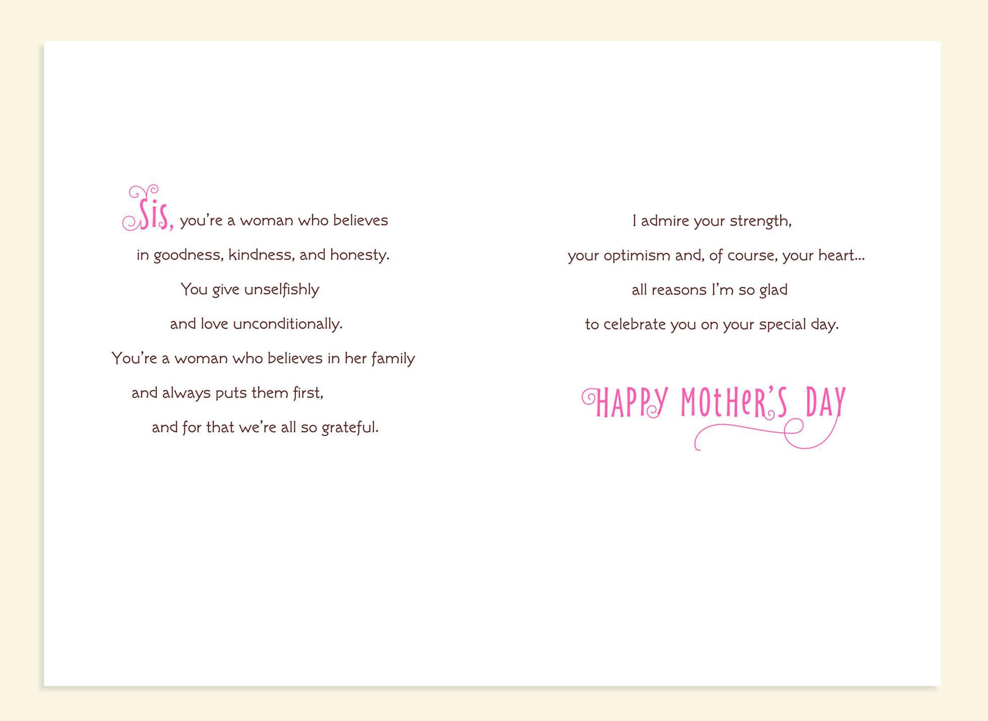 Smart, Classy, Confident Mother's Day Card for Sister