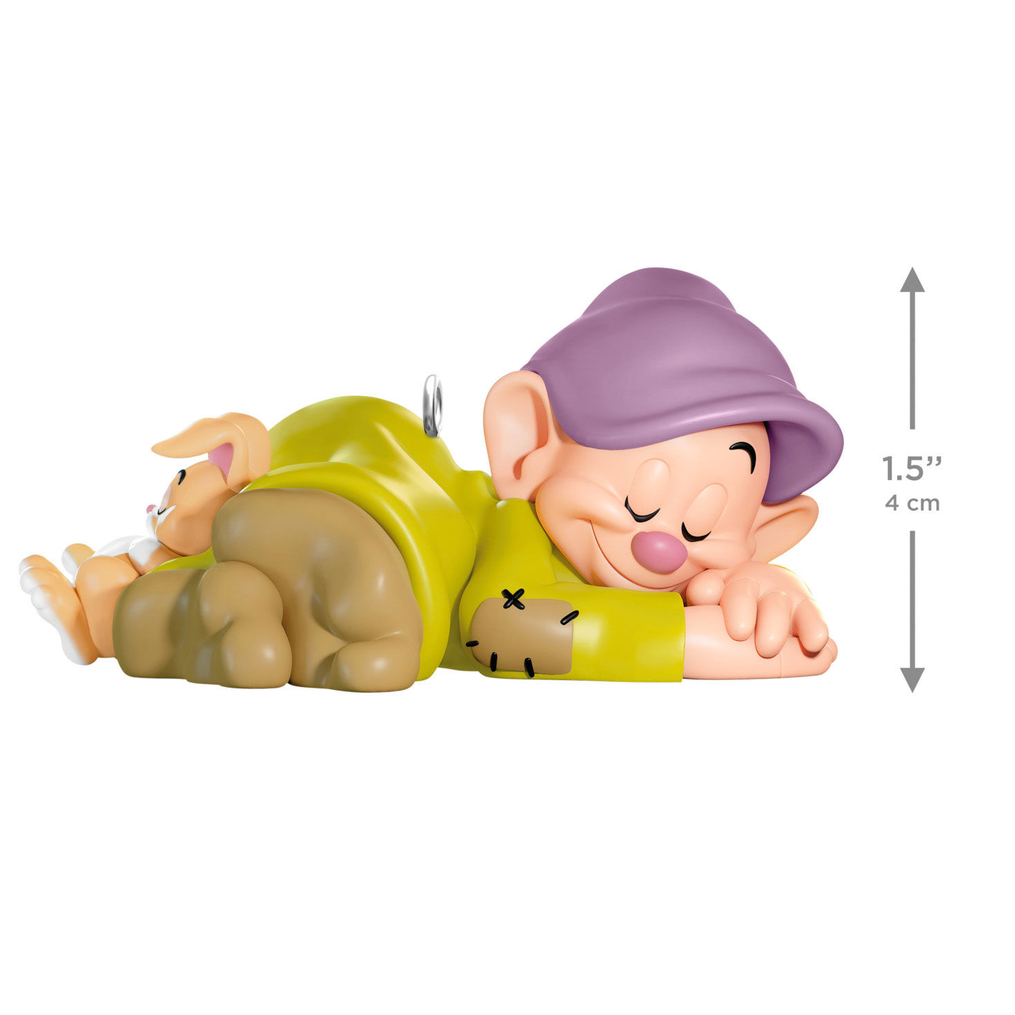 Disney Snow White Dopey Sleeping Keepsake Ornament measurement image number 3