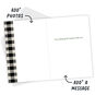Black White Check Frame Personalized Christmas Card Open Card with Envelope indicating personalization image number 4