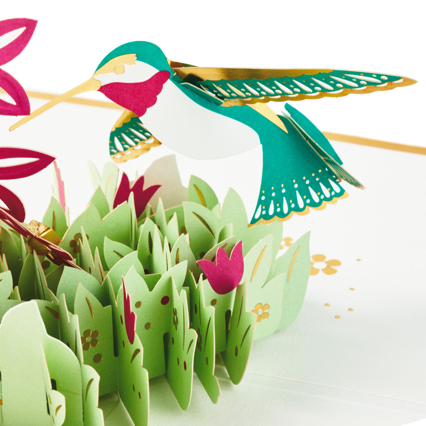 Hummingbird & Flowers 3D Pop-Up Mother's Day Card pop up detail image number 6