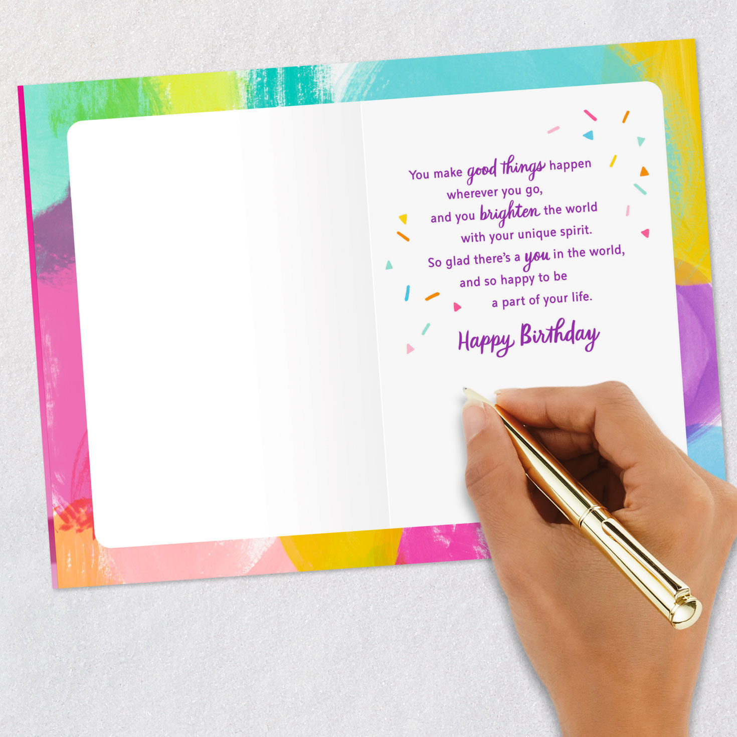 Colorful Cake 13th Birthday Card for Granddaughter Signing card image number 6