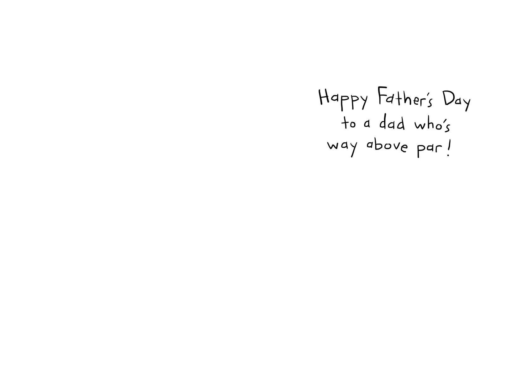 Golf Humor Funny Father's Day Card