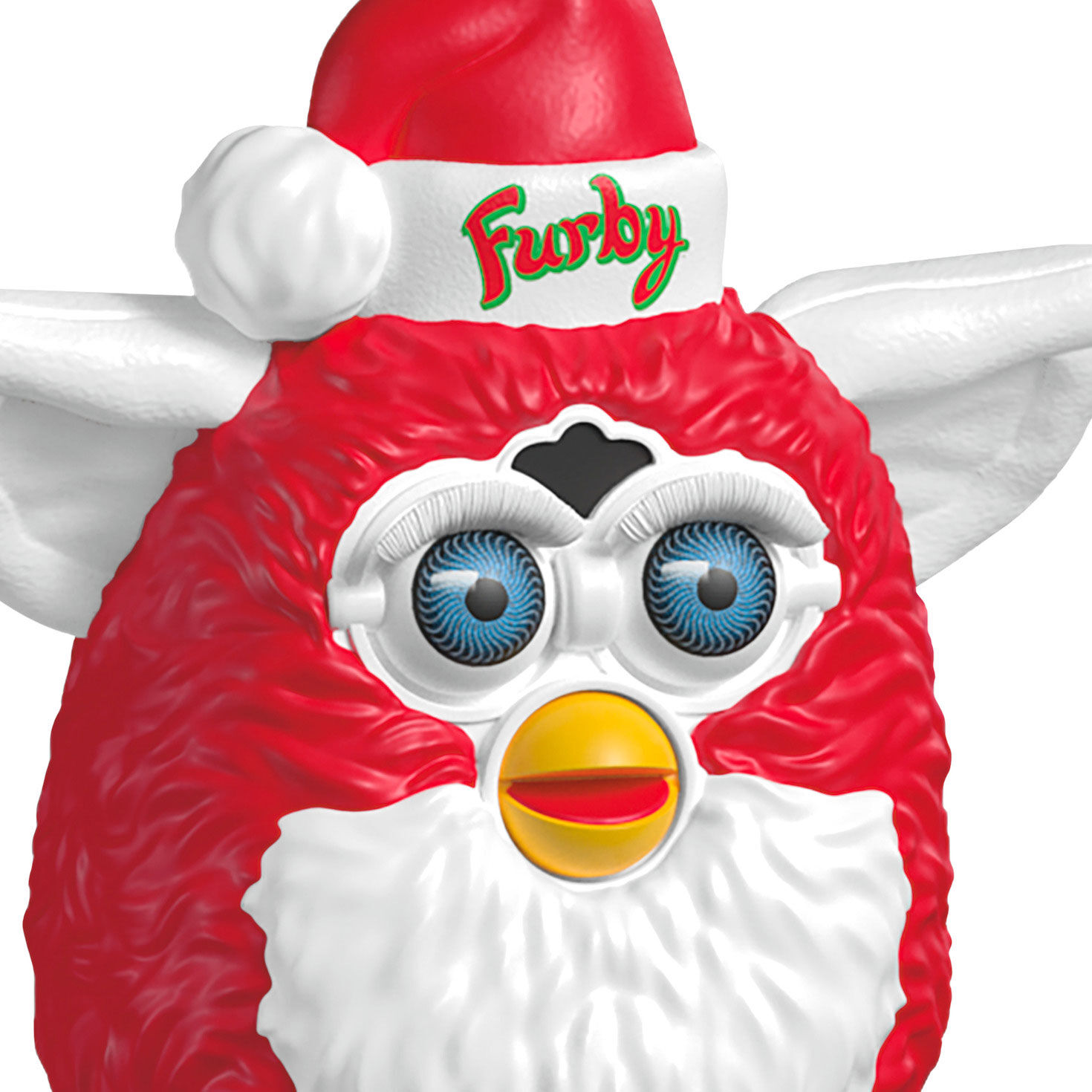 Hasbro Furby in Santa Hat Keepsake Ornament closeup view image number 5