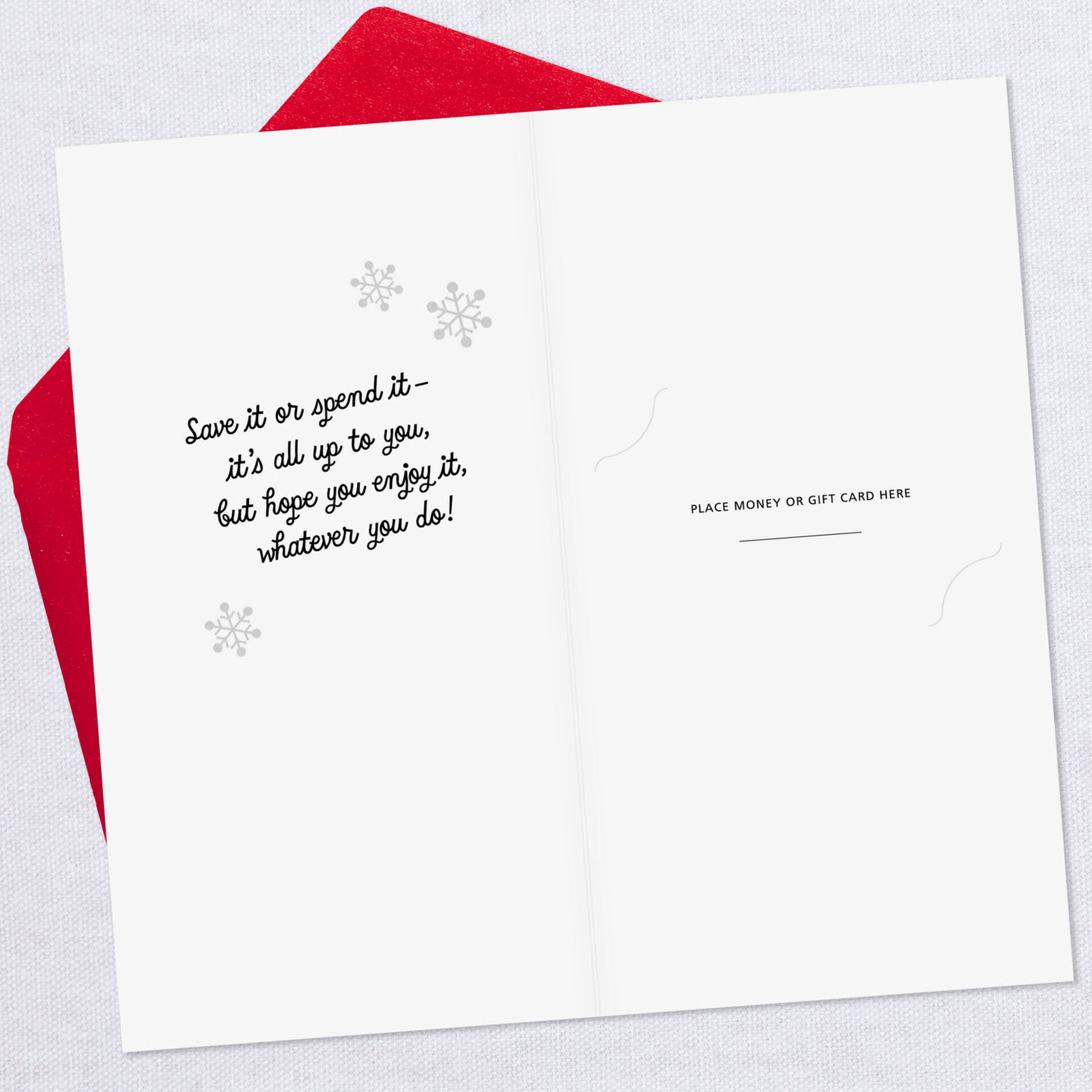 Freezin's Greetings Money Holder Holiday Cards, Pack of 6 Boxed Cards