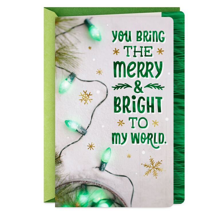 Grateful for Your Merry and Bright in My World Christmas Card