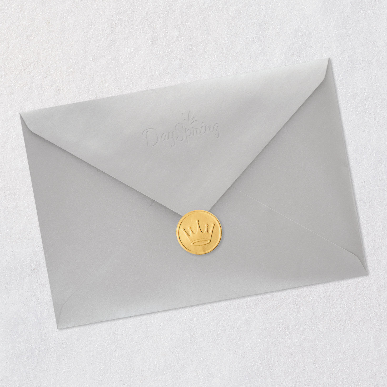 Gold Nativity Ornament Religious Christmas Card Envelope Back with Seal image number 8